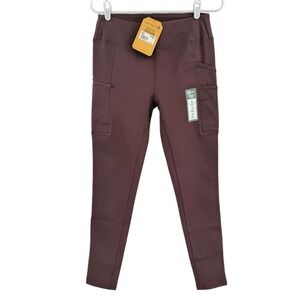 Carhartt Women's Force Fitted Stretch Utility Legging Size S (4-6) Burgundy NWT